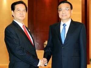 Thủ tướng Nguyễn Tấn Dũng hội đàm với Thủ tướng Trung Quốc Lý Khắc Cường. (Ảnh: Đức Tám/TTXVN)