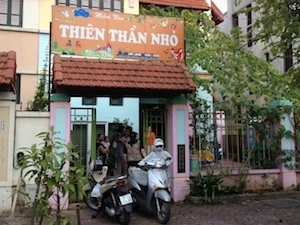 Trường mầm non nơi cháu Hương tử vong (Ảnh: PV/Vietnam+)