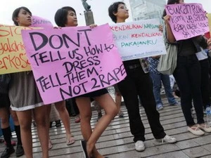 Cuộc biểu tình của những phụ nữ Indonesia hồi tháng 9/2011. Ảnh minh họa. (Nguồn: Rawstory)