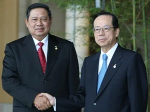 Tổng thống Susilo Bambang Yudhoyono và cựu Thủ tướng Yasuo Fukuda. Ảnh minh họa. (Nguồn: Getty images)