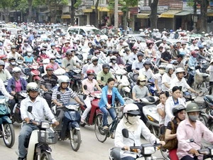 Ùn tắc giao thông trên đường Nguyễn Trãi, quận Thanh Xuân, Hà Nội. (Ảnh: Anh Tuấn/TTXVN)