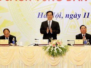 Thủ tướng Nguyễn Tấn Dũng dự hội nghị. (Ảnh: Đức Tám/TTXVN)