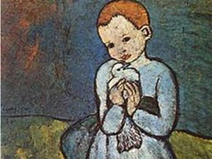 Bức tranh "Child with a dove" của Picasso. (Ảnh: BBC)