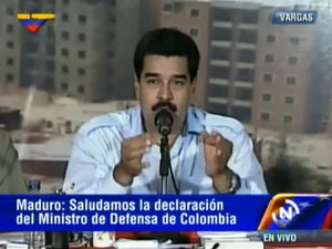 Tổng thống Maduro coi giải thích của Bộ trưởng quốc phòng Colombia là “tích cực” (Ảnh: VTV)