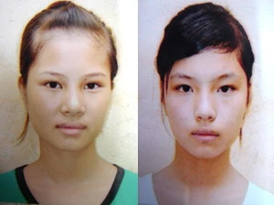 Nguyễn Thị Thanh (trái), Nguyễn Thị Dung. (Ảnh: Văn Đức/Vietnam+)