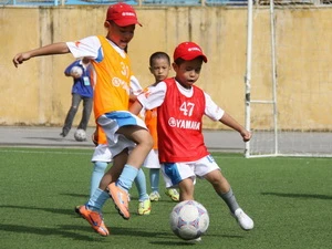 Các học viên trong một buổi đá tập. (Ảnh: Minh Chiến/Vietnam+)