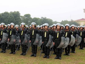 Một đơn vị thuộc Lực lượng Cảnh sát cơ động. (Ảnh: Doãn Tấn/TTXVN)