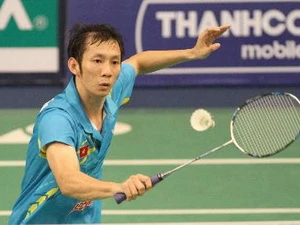 Tay vợt hạng 8 thế giới Nguyễn Tiến Minh tiếp tục thể hiện sự vượt trội ở giải quốc nội. (Nguồn: TTXVN)