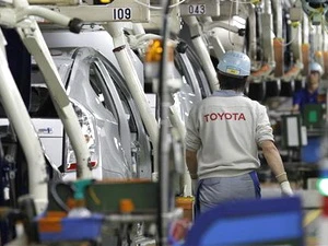 Bên trong một nhà máy sản xuất ôtô Toyota ở Nhật Bản. (Nguồn: Reuters)