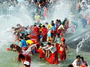 Hình ảnh trong lễ hội Songkran. (Nguồn: Internet)