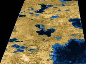 Thế giới Titan với sông và hồ (Nguồn: NASA/JPL/USGS)