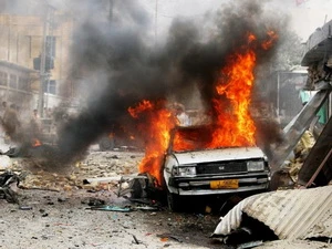 Một vụ đánh bom xe ở thành phố Quetta hôm 30/8.2012. (Nguồn: AFP)