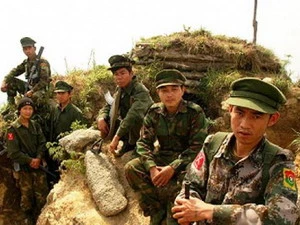 Binh sỹ nổi loạn của Tổ chức Độc lập Kachin ​​ở miền bắc bang Kachin của Myanmar. (Ảnh: AFP)