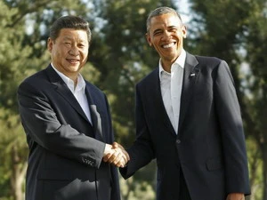 Tổng thống Mỹ Barack Obama (phải) và Chủ tịch Trung Quốc Tập Cận Bình. (Nguồn: bbc.co.uk)