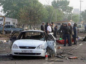 Hiện trường một vụ đánh bom tại Dagestan. (Nguồn: npr.org)