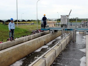 Công trình xử lý nước thải thành phố Sóc Trăng. (Ảnh: Trung Hiếu/TTXVN)