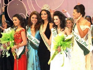 Các người đẹp tham gia cuộc thi Hoa hậu Trái Đất năm 2010. (Nguồn: Internet)
