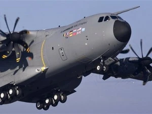 Máy bay vận tải quân sự Airbus A400M. (Ảnh: AP)