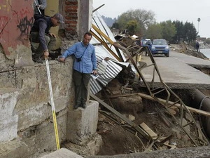 Động đất ở Chile đã gây ra nhiều thiệt hại về tài sản. (Ảnh: Reuters)