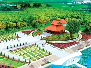 Phối cảnh khu tưởng niệm Bác Hồ. (Nguồn: baocamau.com.vn)