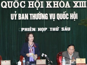Bà Nguyễn Thị Kim Ngân, Phó Chủ tịch Quốc hội phát biểu ý kiến tại phiên họp. (Ảnh: Phương Hoa/TTXVN)