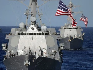 Tàu hải quân các nước trong cuộc tập trận RIMPAC năm 2006. (Nguồn: AP)