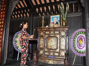 Nhà lưu niêm, thờ di ảnh Chủ tịch Võ Chí Công. (Nguồn: VGP)