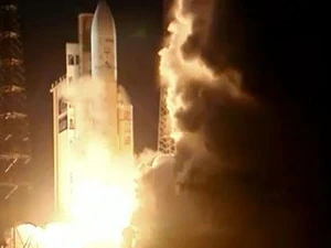 Tàu chở hàng tự động ATV-4 được phóng lên từ Kourou ngày 5/6. (Nguồn: NASA TV)
