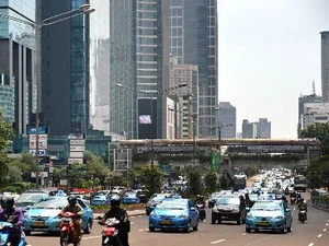 Giao thông ở thủ đô Jakarta ngày 2/8. (Nguồn: AFP/TTXVN)