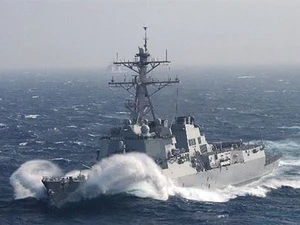 Tàu khu trục USS Dewey của Hải quân Mỹ. Ảnh minh họa. (Nguồn: AP)