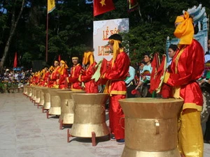 Màn trống hội mở đầu cho lễ hội Lam Kinh. (Nguồn: vov.vn)