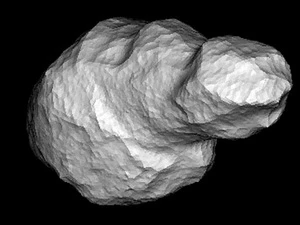 Mô hình tiểu hành tinh Toutatis được dựng trên máy tính. 