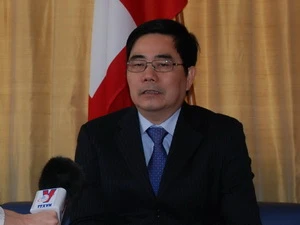 Bộ trưởng Cao Đức Phát trả lời phỏng vấn. (Ảnh: Hoàng Long/Vietnam+)