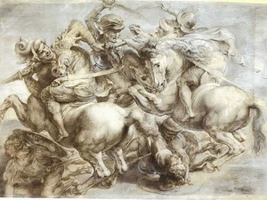 Bản sao của bức họa “Battle of Anghiari” (Nguồn: Internet)