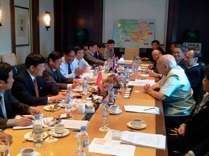 Đoàn đại biểu tỉnh Quảng Trị do Chủ tịch tỉnh Nguyễn Đức Cường dẫn đầu trong buổi giới thiệu tiềm năng đầu tư với đối tác Thái Lan. (Ảnh: Hà Linh/Vietnam +) 