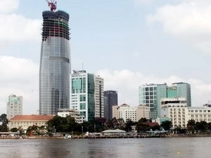 Tòa tháp Bitexco Financial Tower ở TP.HCM. (Ảnh: Kim Quy/TTXVN).