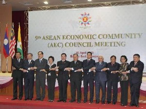 Cuộc họp Hội đồng Cộng đồng kinh tế ASEAN (AEC). (Nguồn: Kyodo/ TTXVN)