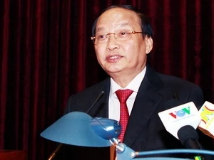 Ông Tô Huy Rứa, Ủy viên Bộ Chính trị, Bí thư Trung ương Đảng, Trưởng Ban Tổ chức Trung ương. (Ảnh: Nguyễn Dân/TTXVN) 