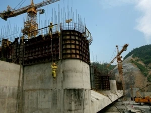 Một góc công trường xây dựng Thủy điện Lai Châu. Ảnh minh họa. (Ảnh: Ngọc Hà/TTXVN).