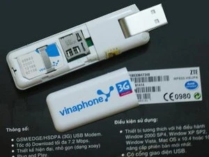 USB 3G của VinaPhone. (Ảnh: VinaPhone cung cấp)