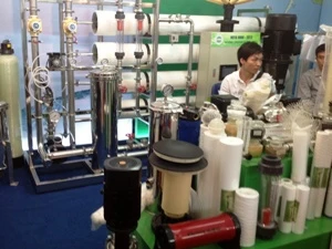 Nhiều công nghệ xử lý nước tiên tiến được DN Nhật Bản giới thiệu tại Vietwater 2012. (Ảnh: T.H/Vietnam+)
