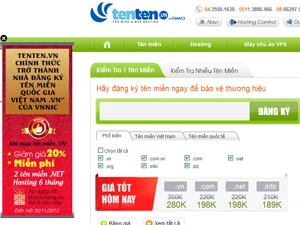 Các doanh nghiệp, cá nhân có thể đăng ký tên miền tại địa chỉ www.tenten.vn. (Ảnh: Vietnam+)