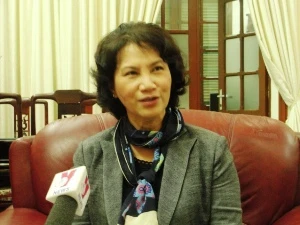 Bộ trưởng Bộ Lao động, Thương binh và Xã hội Nguyễn Thị Kim Ngân. (Ảnh: Mạnh Hùng/Vietnam+).