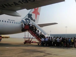 Hành khách đi máy bay của Jetstar Pacific. (Ảnh: Jetstar Pacific cung cấp)