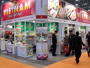 Gian hàng của Việt Nam tại Foodex Japan 2012. (Ảnh: Thanh Tùng/Vietnam+)
