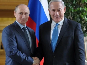 Tổng thống Nga Vladimir Putin và Thủ tướng Israel Benjamin Netanyahu. (Nguồn: Getty)