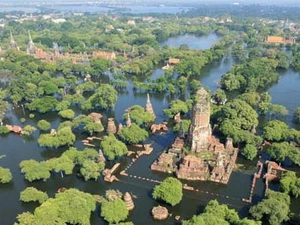Một trận lũ lụt tại Thái Lan. Ảnh minh họa. (Nguồn: EPA)