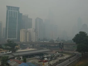 Khói mù ở Kuala Lumpur. (Nguồn: AFP)