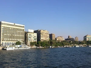 Hoàng Hôn trên sông Nile tại Cairo, Ai Cập. (Ảnh: Hoàng Chiến/Vietnam+)