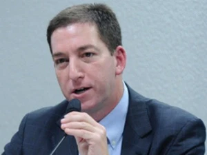 Ông Greenwald tại cuộc điều trần về hoạt động tình báo của Mỹ tại Quốc hội Brazil tháng 8 vừa qua (Nguồn: UOL)